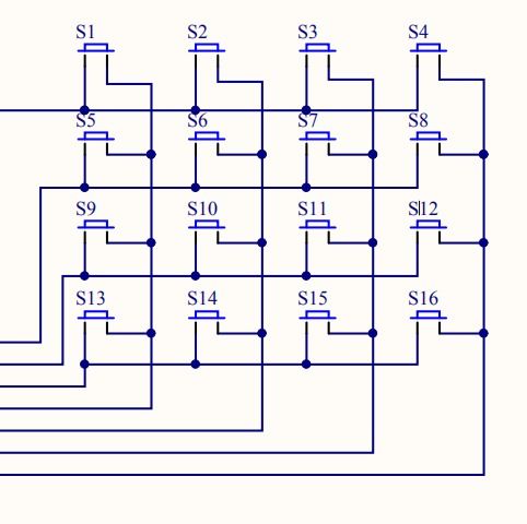 用51單片機做宿舍門禁系統(tǒng) 2 4 4矩陣按鍵